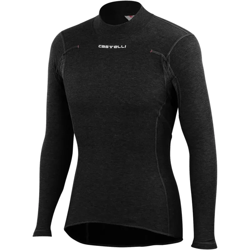 Castelli Flanders Warm Long Sleeve Mens Baselayer in Black