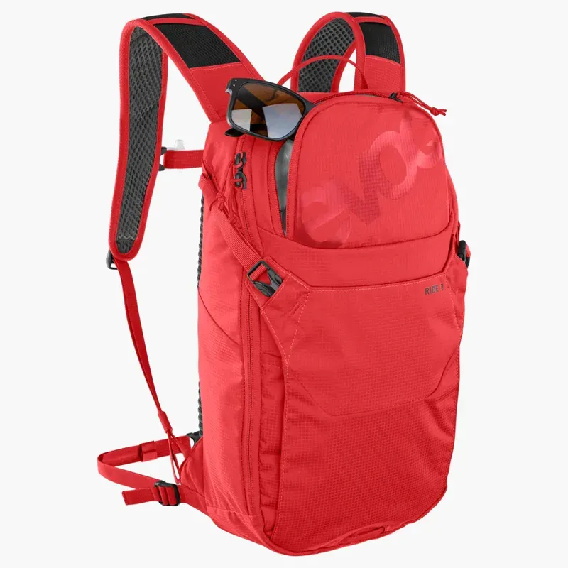 EVOC Ride 8 Backpack w/2l Bladder in True Red-2