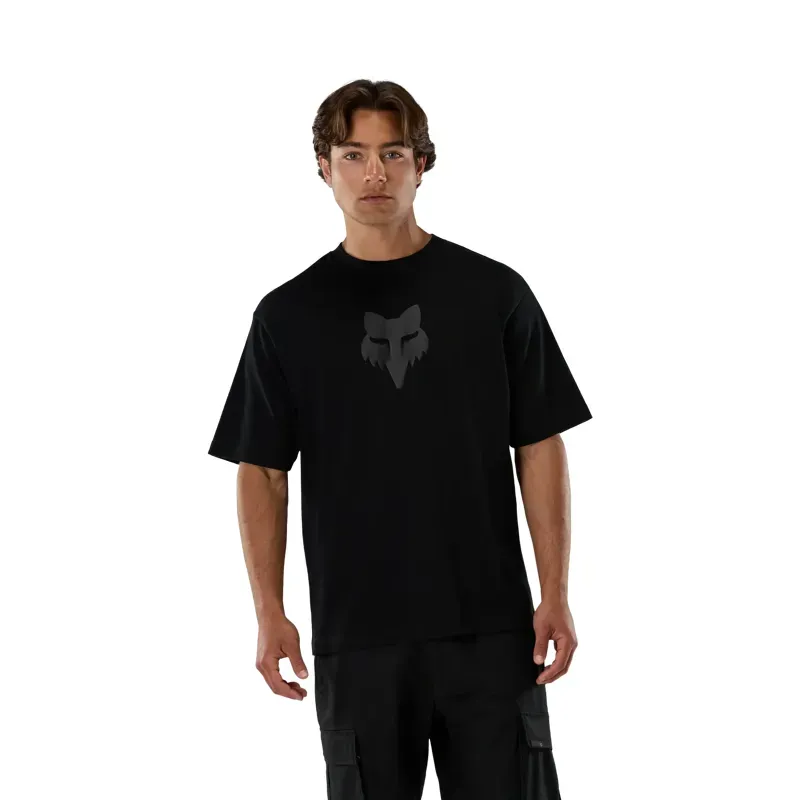 Fox Head Heavyweight Short Sleeve T-Shirt in Black-2