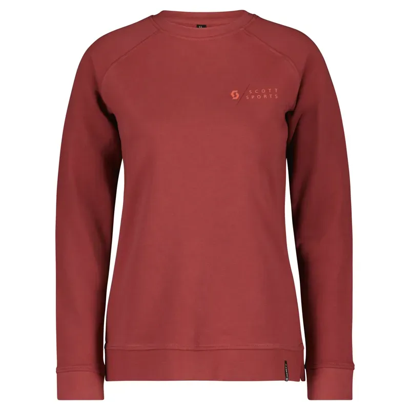 Scott Women's Casual LS Crewneck in Burnt Red