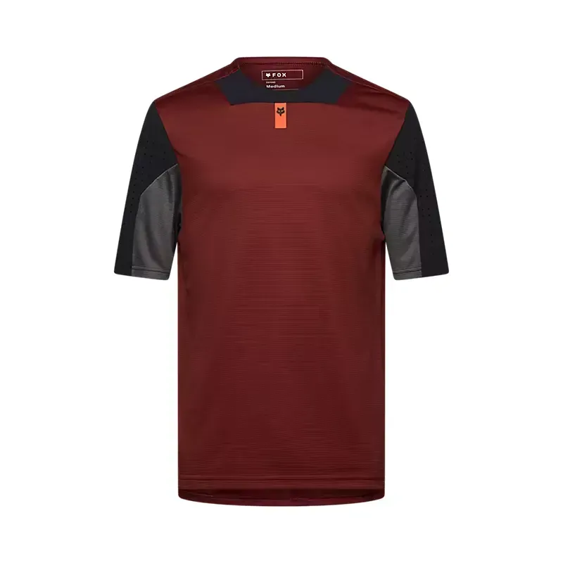 Fox Defend Short Sleeve Jersey in Rust Brown