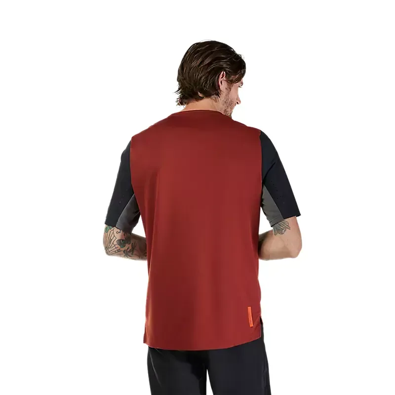 Fox Defend Short Sleeve Jersey in Rust Brown-3