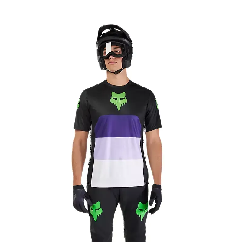 Fox Ranger Grid Short Sleeve Jersey in Black-2