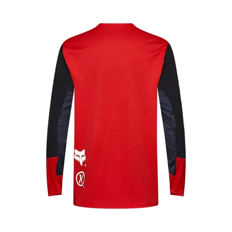 Fox Defend Elevated Long Sleeve Jersey in Fluorescent Red-1