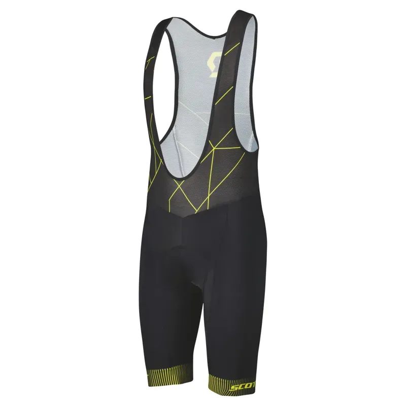 Scott RC Team + + Bibshorts in Black/Sulphur Yellow