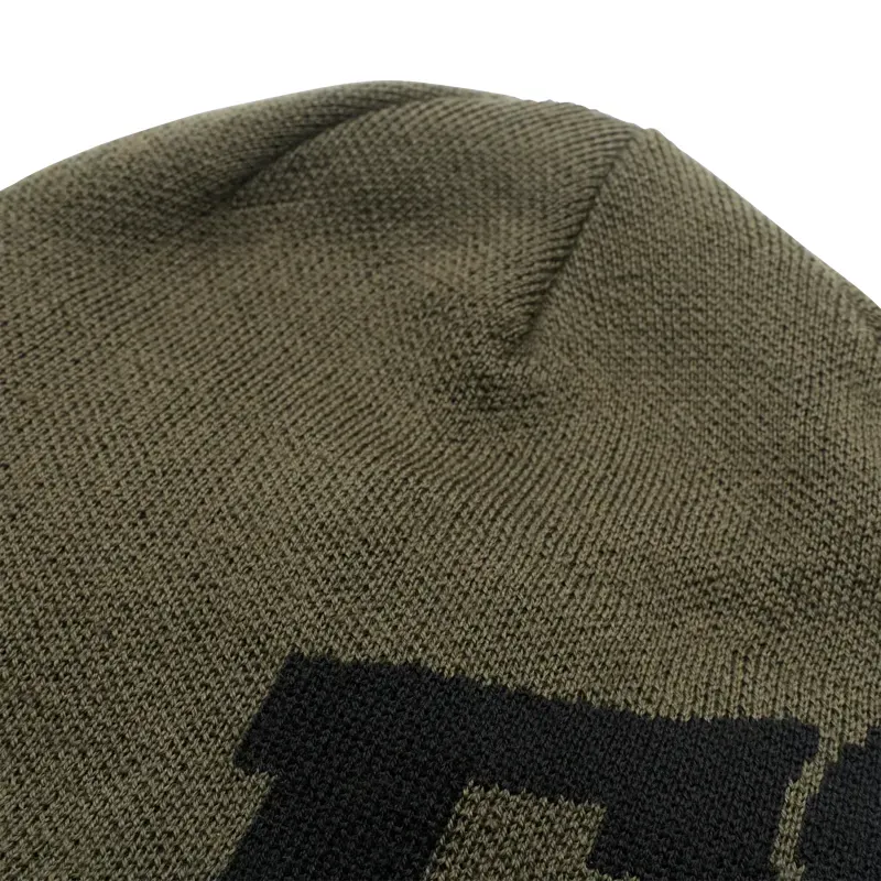 Fox F Head X Jacquard Beanie in Olive Green-3