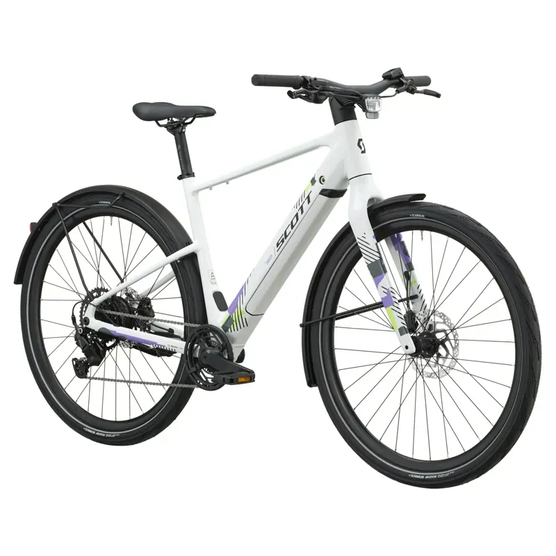 Scott Sweep 10 E-Hybrid Bike in Signal White-1