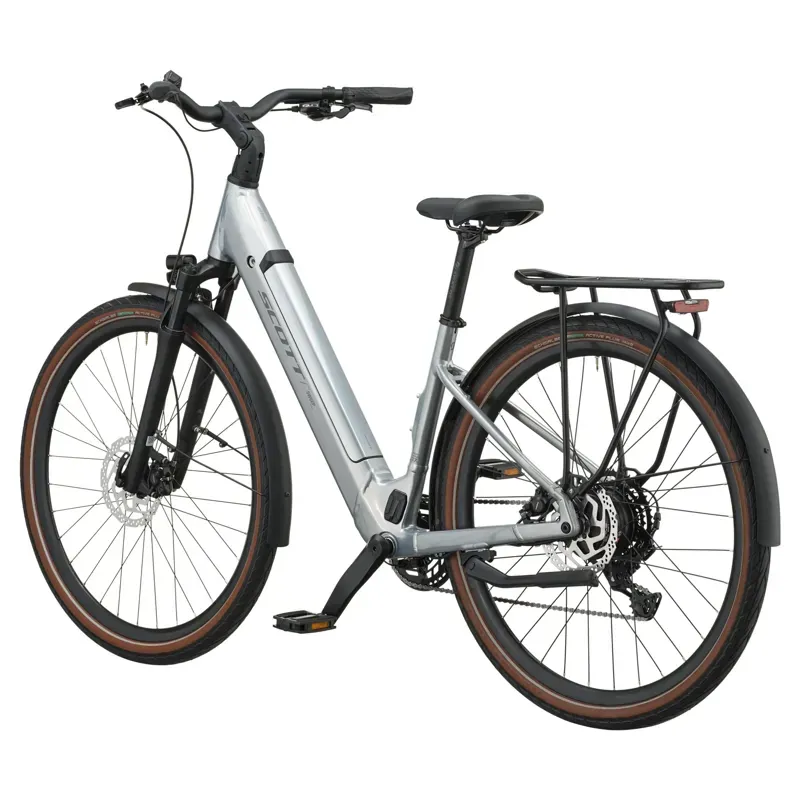 Scott Sweep 20 Wave E-Hybrid Bike in Chrome Silver-2
