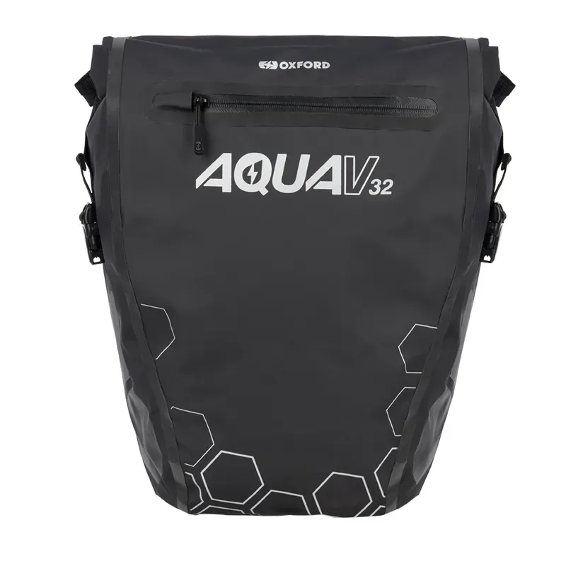 Oxford Aqua V 32 Double Pannier Bag in Black