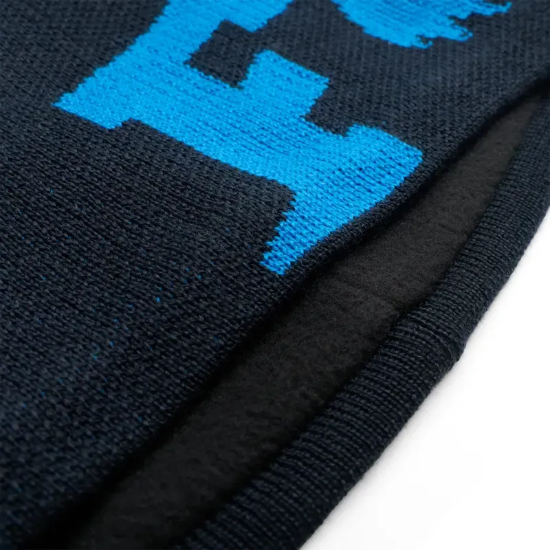 Fox F Head X Jacquard Beanie in Midnight Blue-3