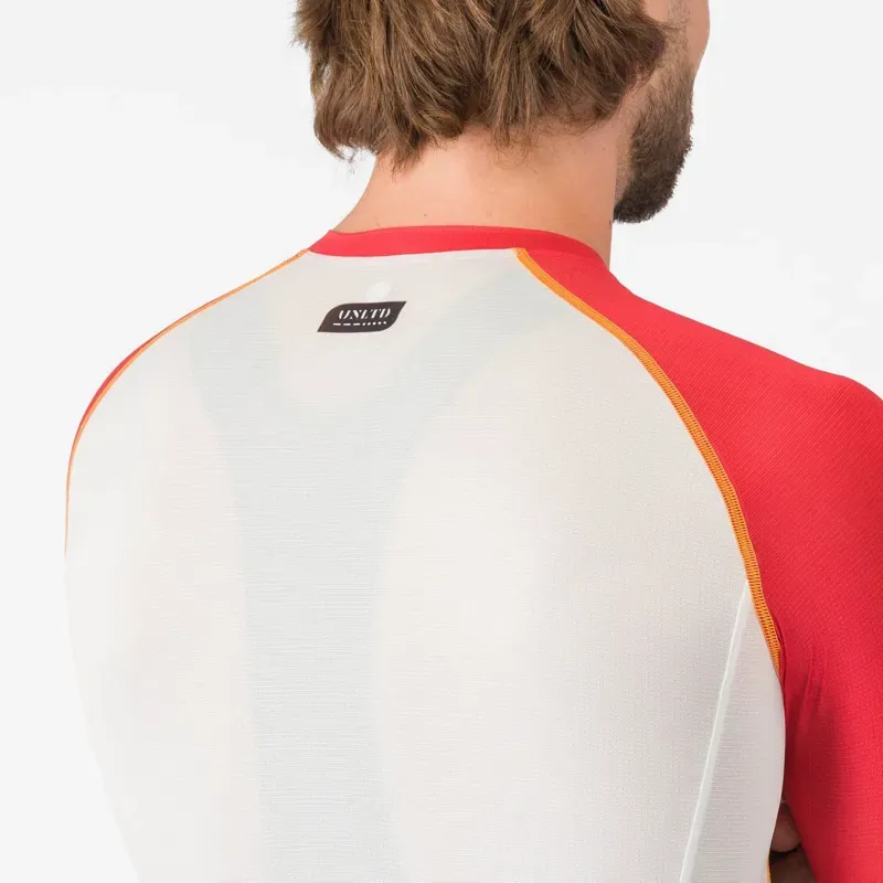 Castelli Unlimited Endurance 3 Jersey in Ivory/Rich Red/Vivid Orange-6