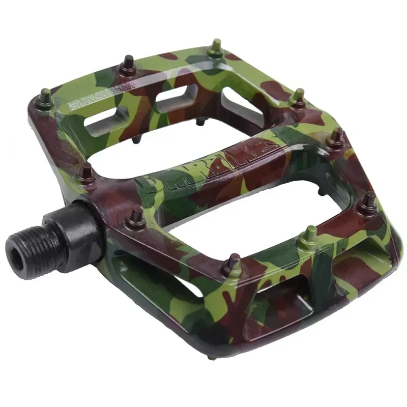 DMR V6 Cro-Mo Axle Plastic Flat Pedal in Camo Green
