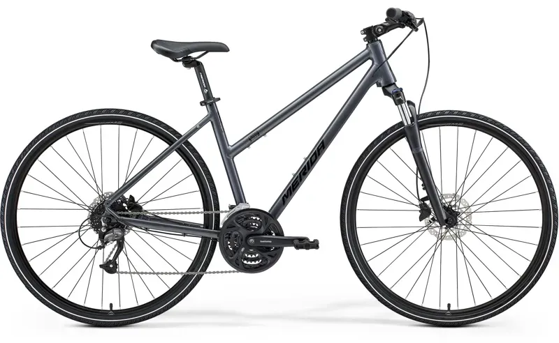 2021 Merida Crossway 40 Womens Hybrid Bike in Grey