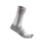 Castelli Endurance 15 Socks in White/Black/Red