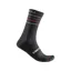 Castelli Endurance 15 Socks in Black/Red/Grey