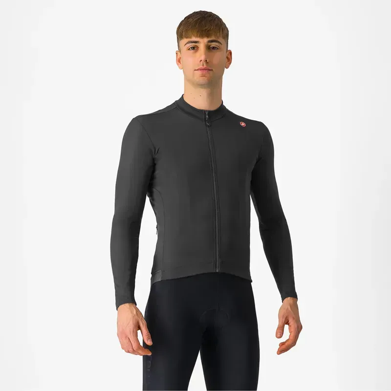 Castelli Espresso Thermal Men's Jersey In Light Black