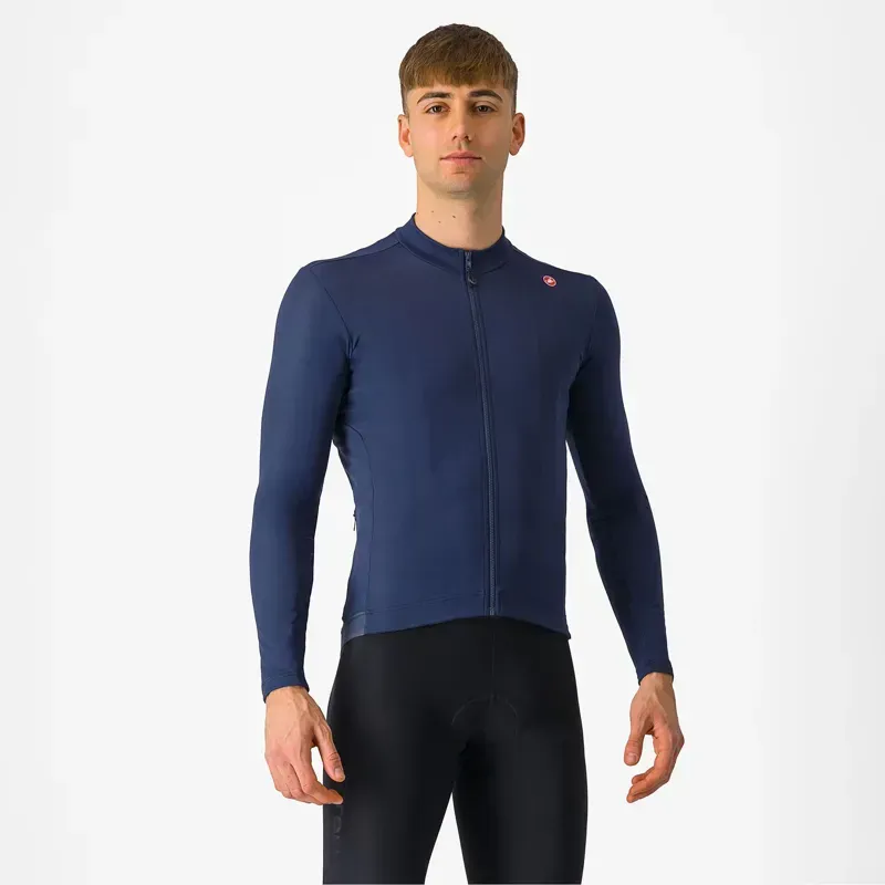 Castelli Espresso Thermal Men's Jersey In Belgian Blue