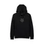 Fox Head Pullover Hoodie in Black/Black