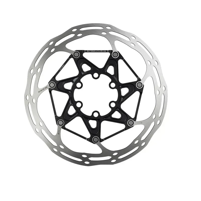 SRAM Centerline 2-piece Titanium Bolt Rounded Brake Rotor in Black