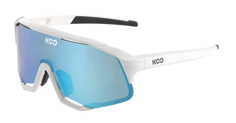 Koo Demos Sunglasses White Frame Turquoise Lenses