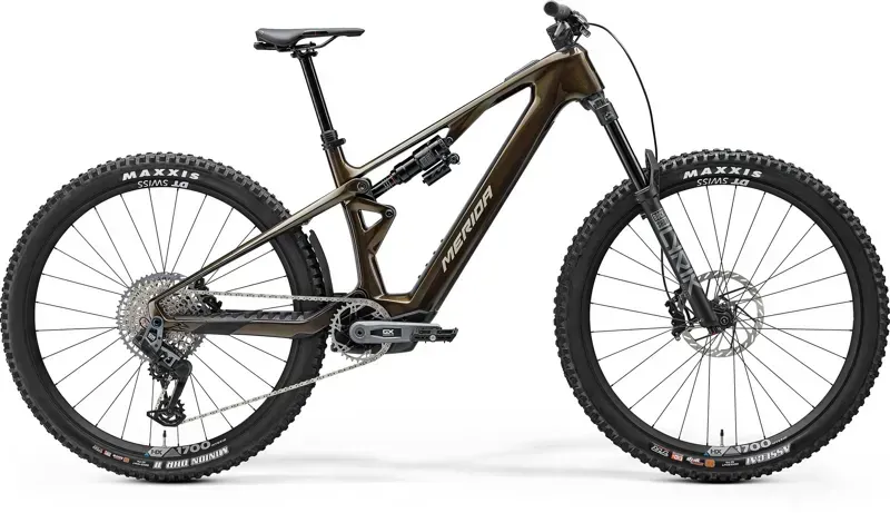 Merida eOne-Sixty SL 8000 E-Mountain Bike In Glossy Guarded Gold