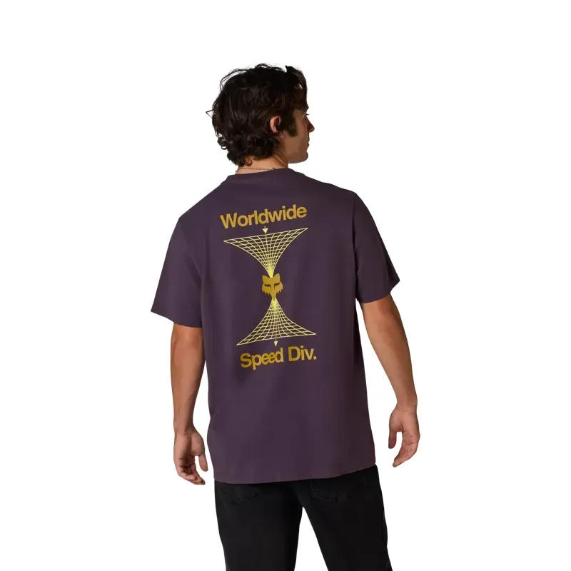 Fox Image Print 195 Original T-Shirt in Plum Perfect-3