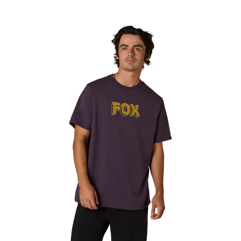 Fox Image Print 195 Original T-Shirt in Plum Perfect-2