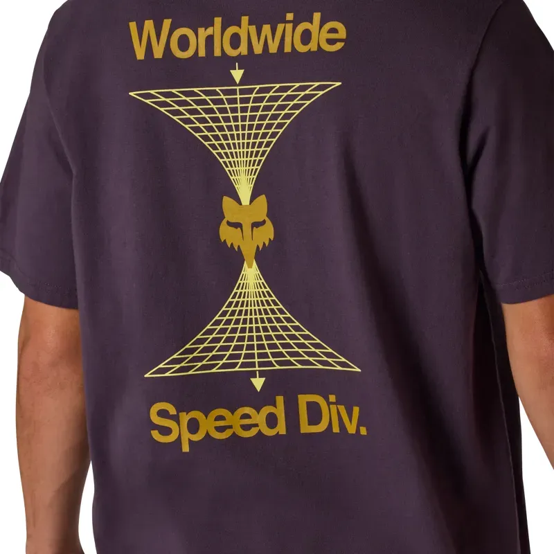 Fox Image Print 195 Original T-Shirt in Plum Perfect-4