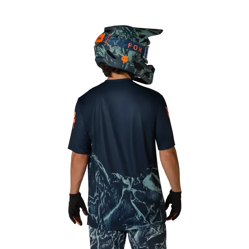 Fox Ranger Image Print Jersey in Arctic Blue-3