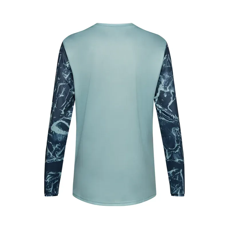 Fox Ranger Image Print Long Sleeve Jersey in Arctic Blue-1