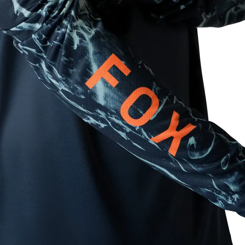 Fox Ranger Image Print Long Sleeve Jersey in Arctic Blue-5