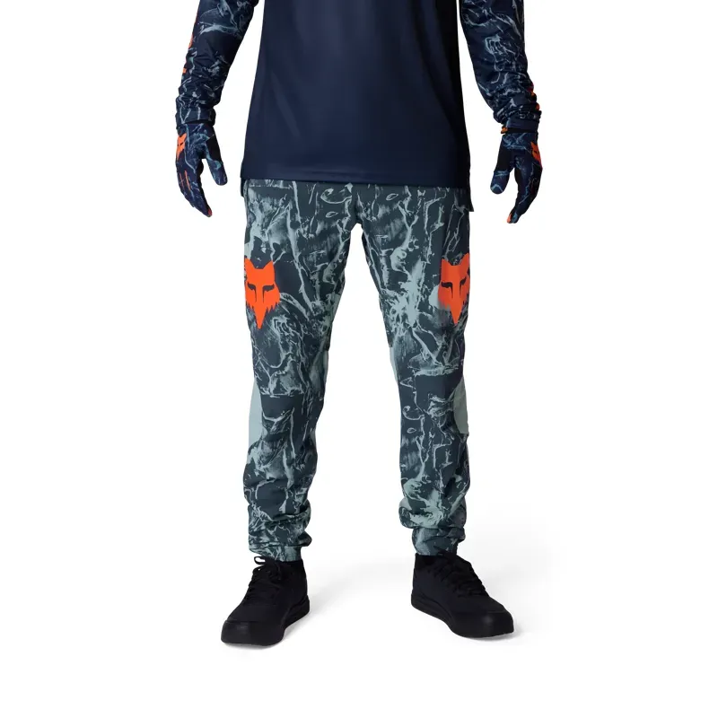 Fox Ranger Image Print Pants in Arctic Blue-2
