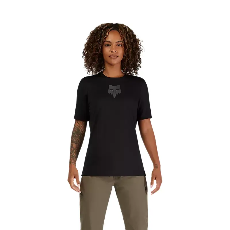 Fox Women's Ranger SS Fox Head Jersey in Black-2