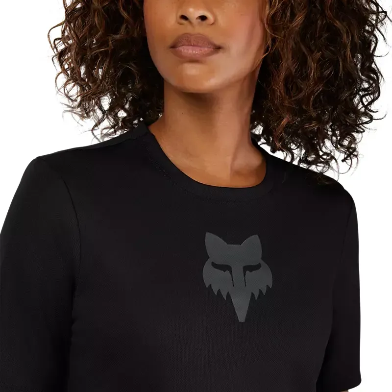 Fox Women's Ranger SS Fox Head Jersey in Black-4