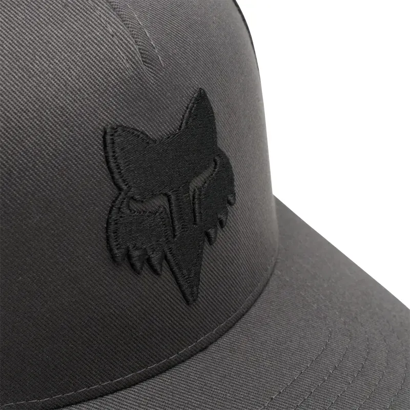 Fox Bend Flexfit Hat in Dark Shadow Grey-3