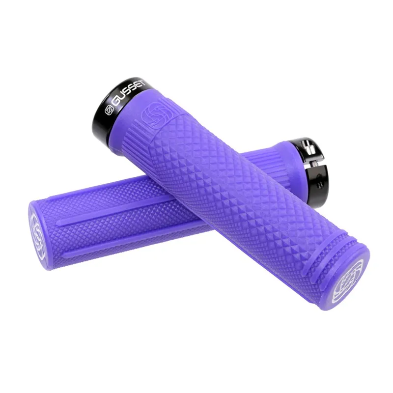 Gusset Components S2 133mm Lock-on Grips in Purple