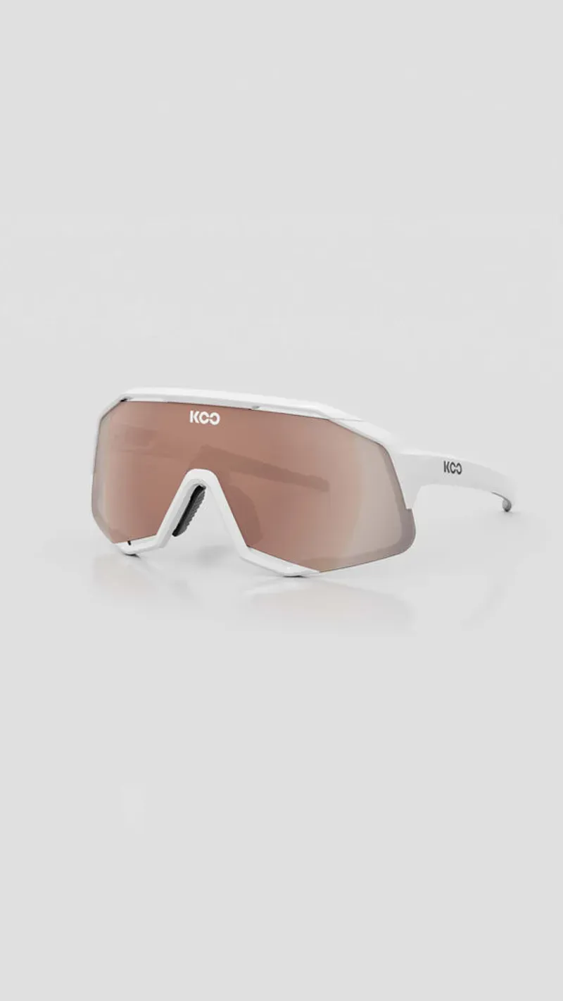Koo Demos Sunglasses White Frame Brown Lens