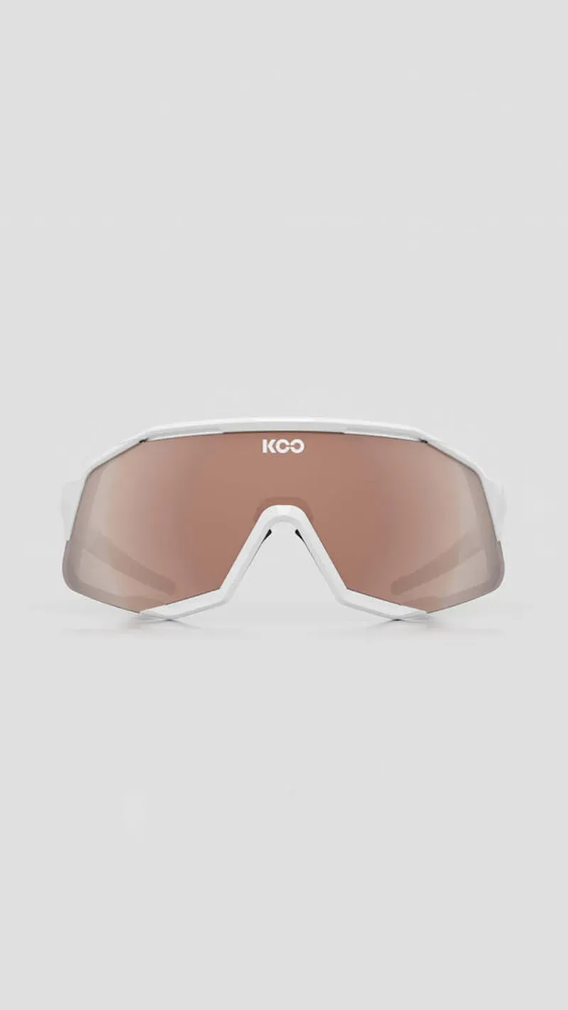 Koo Demos Sunglasses White Frame Brown Lens-1