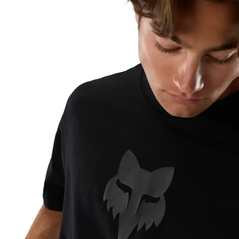 Fox Head Heavyweight Short Sleeve T-Shirt in Black-6