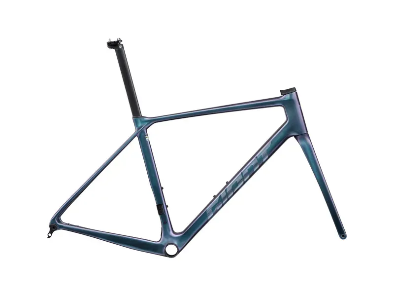 Giant TCR Advanced Pro Road Bike Frameset In Gloss Blue Dragonfly/Brushed Foil