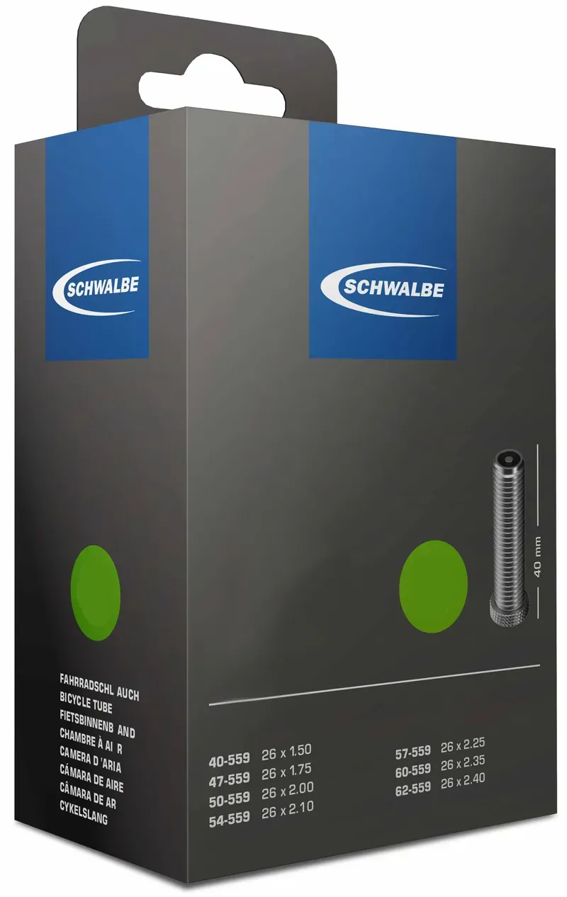 Schwalbe Schrader Valve Inner Tube - AV2 14x1 3/8 40mm