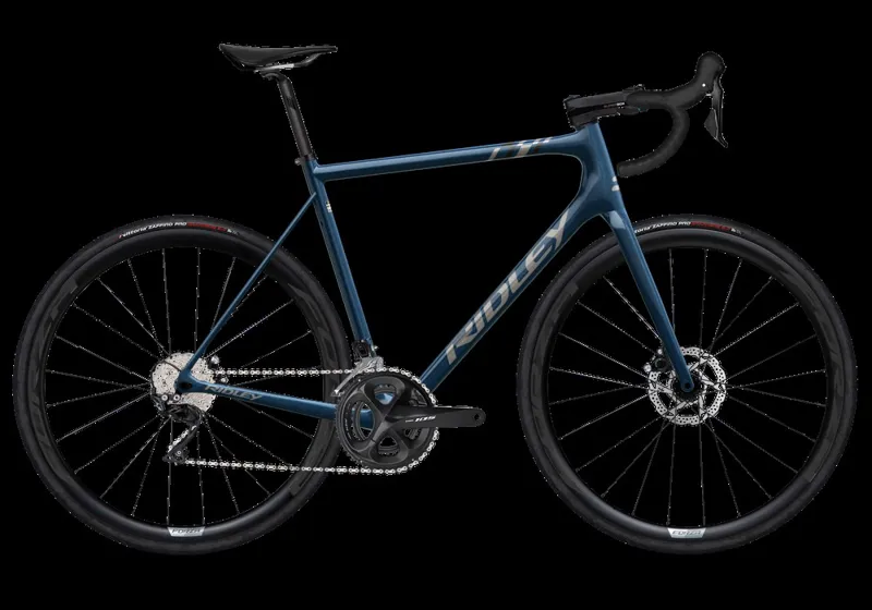 Ridley Helium Disc Shimano 105 in Jeans Blue Metallic