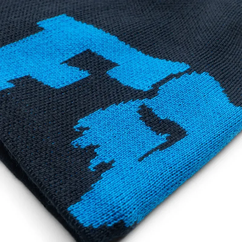 Fox F Head X Jacquard Beanie in Midnight Blue-2