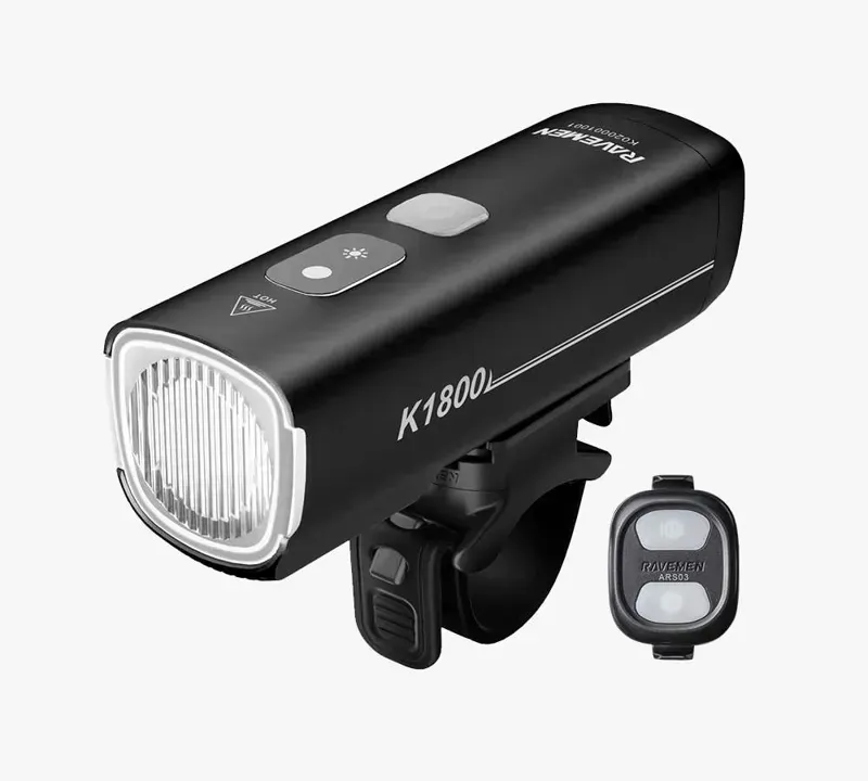 Ravemen K1800 1800-lumen USB Rech. Light w/ Daytime Run Mode in Black-1