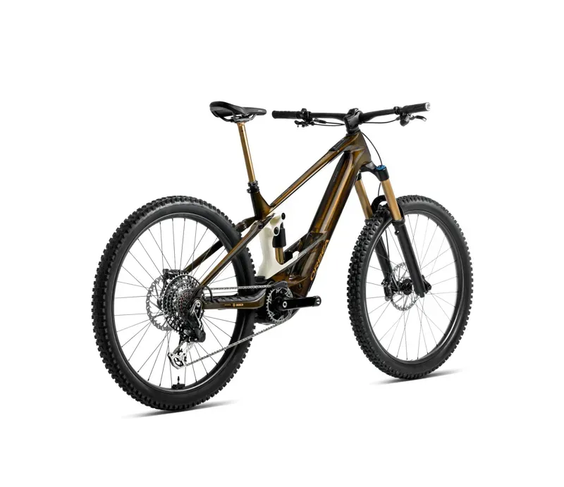Orbea Wild M20 E-Mountain Bike In Caramel Carbon View Gloss/Cream White Matt-2