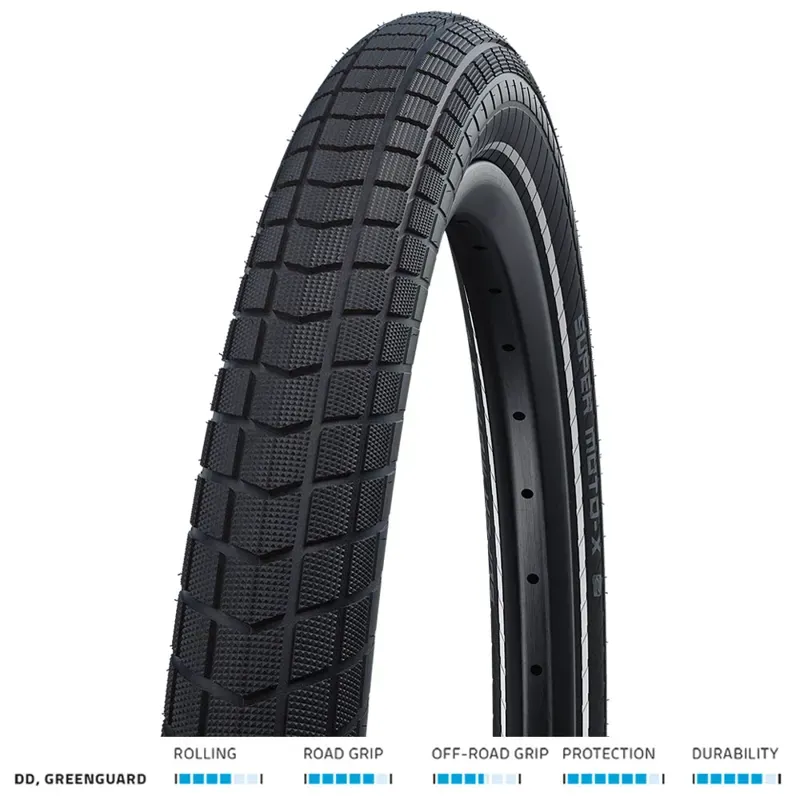 Schwalbe Super Moto-X 20x2.4-inch Tire in Black/Reflective-1