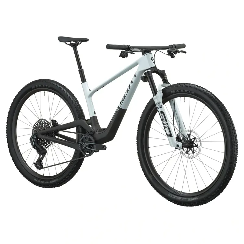 Scott Spark RC World Cup XC Mountain Bike in Cumulus White/Carbon Black-1