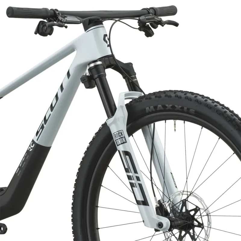 Scott Spark RC World Cup XC Mountain Bike in Cumulus White/Carbon Black-3