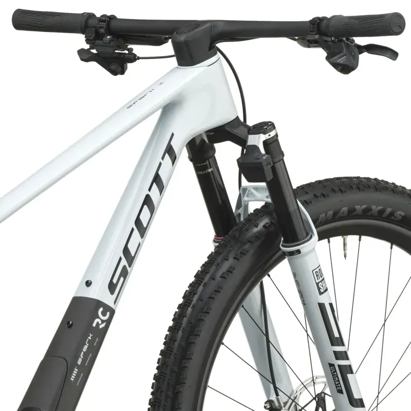 Scott Spark RC World Cup XC Mountain Bike in Cumulus White/Carbon Black-4