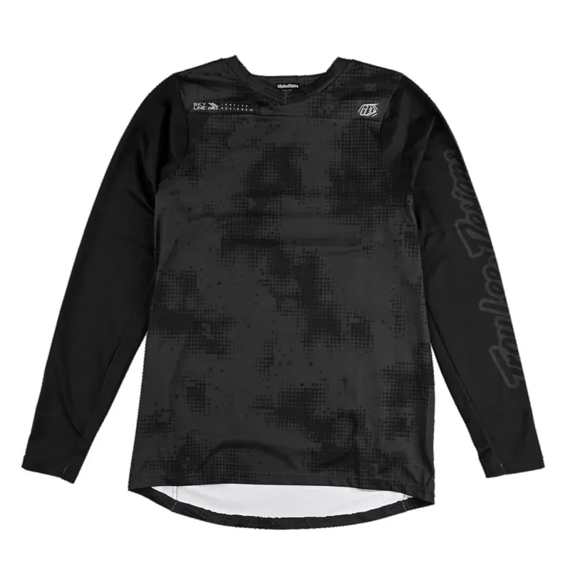 Troy Lee Designs Skyline Chill Long Sleeve Jersey In Scattered/Carbon